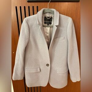 J. Crew Leighton Blazer-Jacket Italian Boiled Wool Gray Size 8
